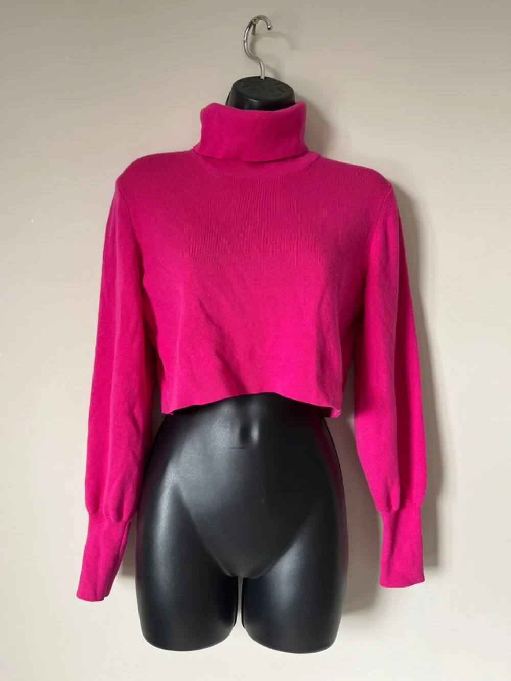 Aritzia Wilfred Rebecca Turtleneck Merino Wool Cropped Pink Size XS - Picture 3 of 8